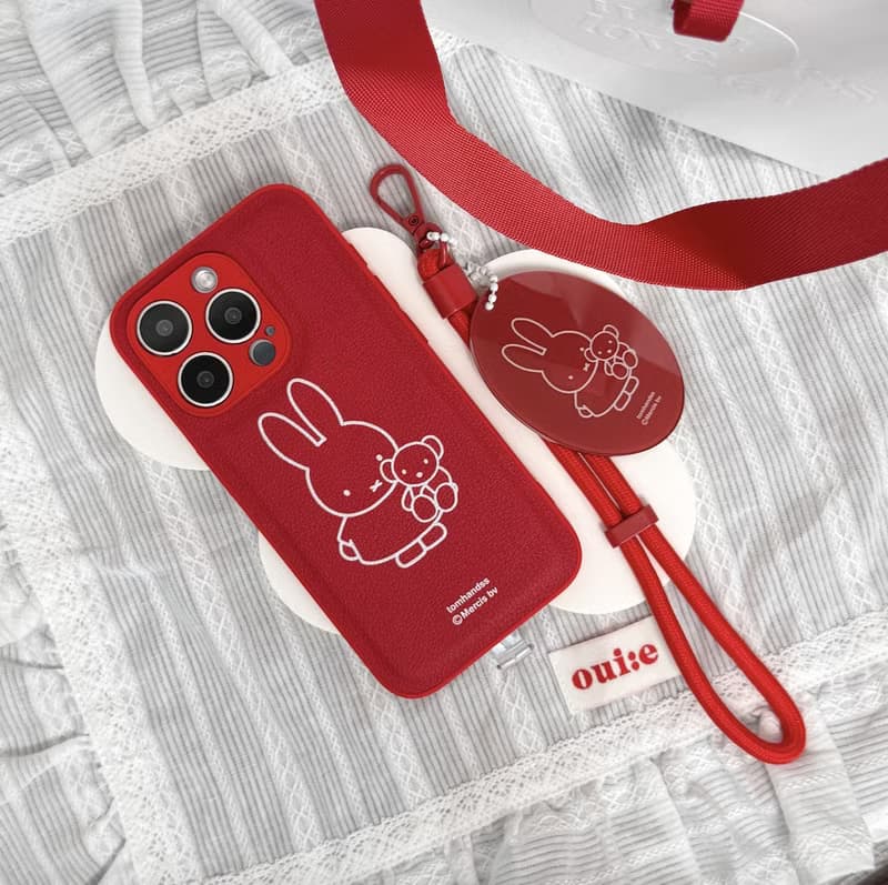 【Pinkoi x miffy】The Classic miffy紅色PU皮款全包邊手機殼