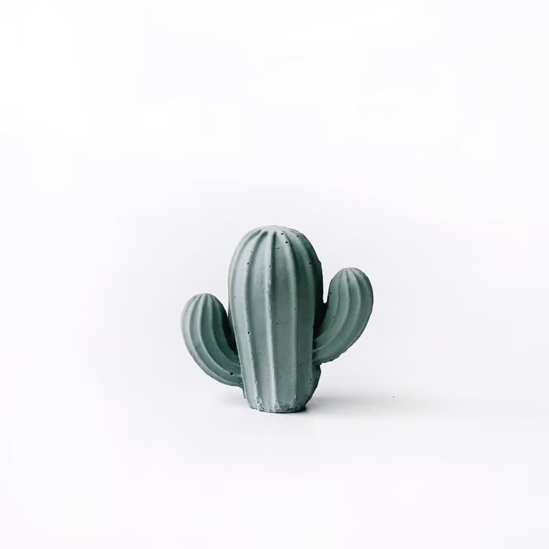 (預購) 莫蘭迪綠系列 | 仙人掌造型水泥擴香石 辦公室懶人植栽