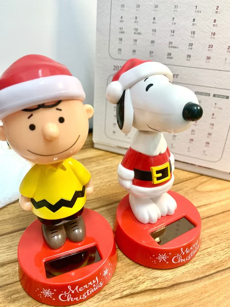 美版 史努比 聖誕節 搖頭公仔 太陽能 snoopy 查理布朗