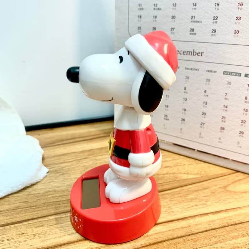 美版 史努比 聖誕節 搖頭公仔 太陽能 snoopy 查理布朗