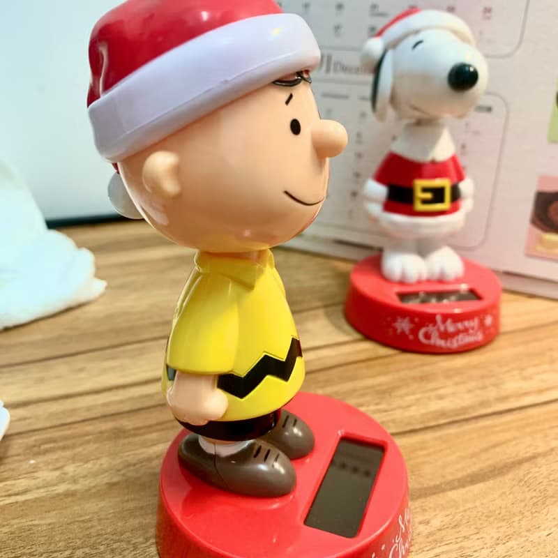 美版 史努比 聖誕節 搖頭公仔 太陽能 snoopy 查理布朗