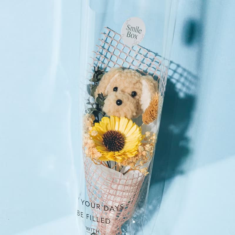 超萌娃娃頭take away花束 畢業季 畢業花束 小花束 太陽花 向日葵