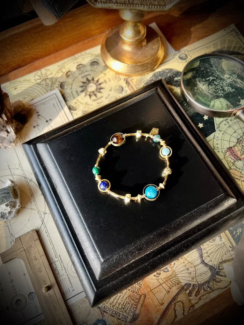 -存在的總和-天然水晶手鏈/黃銅手鍊