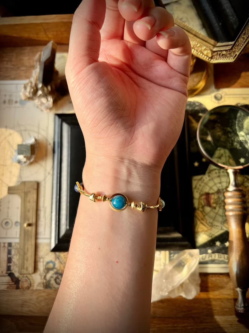 -存在的總和-天然水晶手鏈/黃銅手鍊