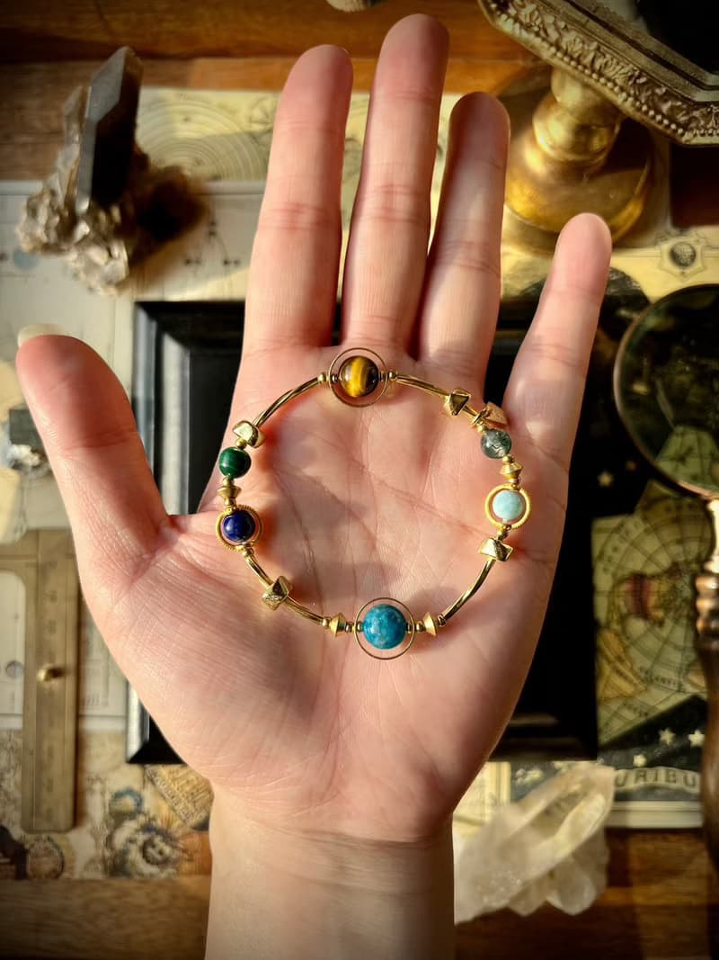 -存在的總和-天然水晶手鏈/黃銅手鍊