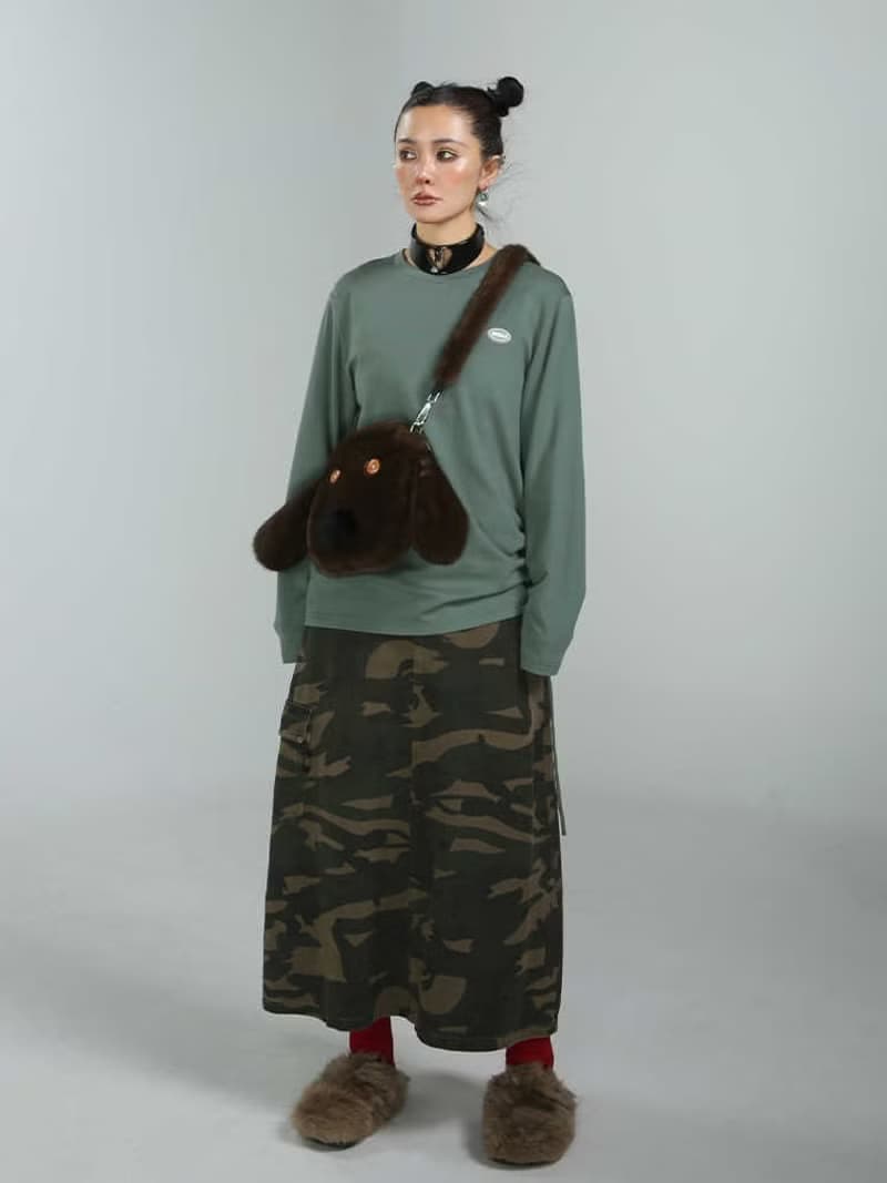 毛絨狗狗單肩斜挎小包女柔軟百搭鑰匙零錢包