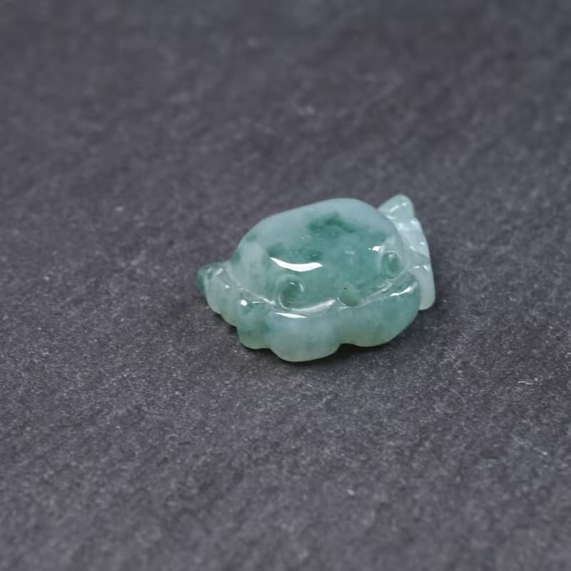 【八方來財】冰種飄花翡翠螃蟹 | 裸石| 天然緬甸玉A貨翡翠|送禮