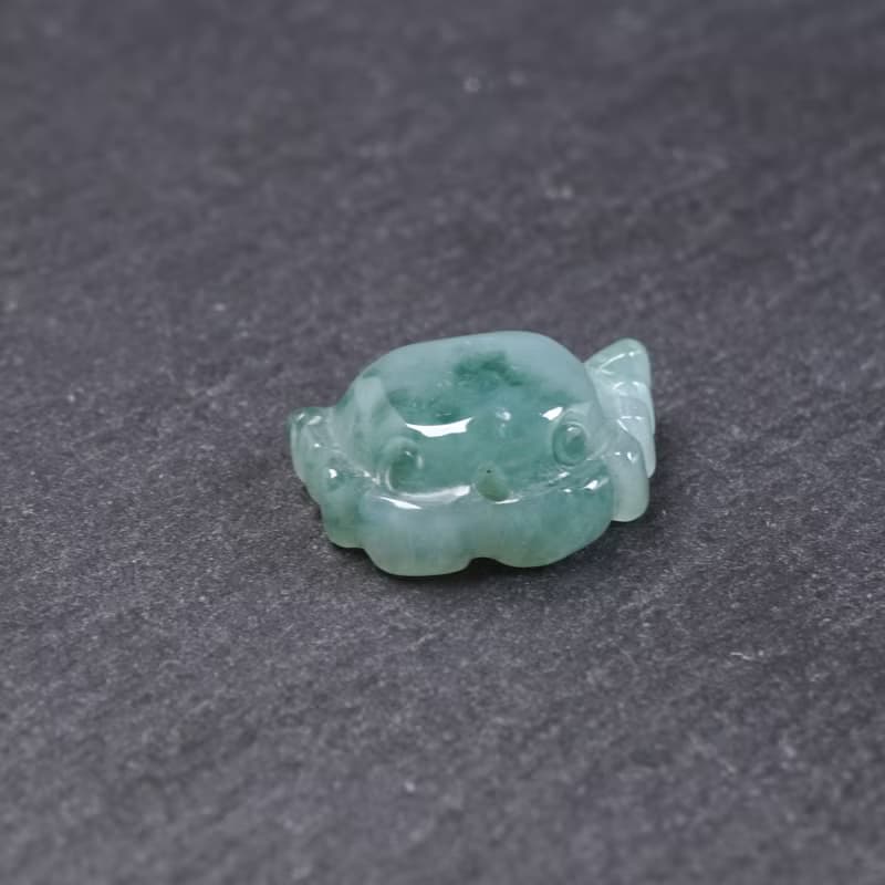 【八方來財】冰種飄花翡翠螃蟹 | 裸石| 天然緬甸玉A貨翡翠|送禮