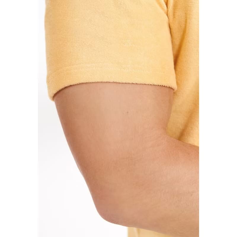 北歐極簡 - Terry T shirt 有機棉毛巾布圓領T 男 (撒哈拉黃)