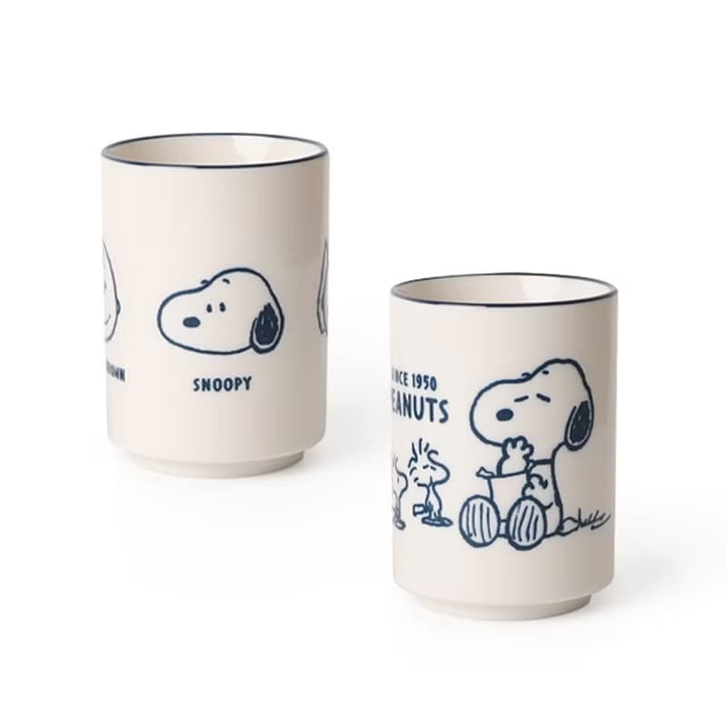 Peanuts史努比湯吞杯-Snoopy 日式湯吞杯 手握杯 茶杯 陶瓷杯子