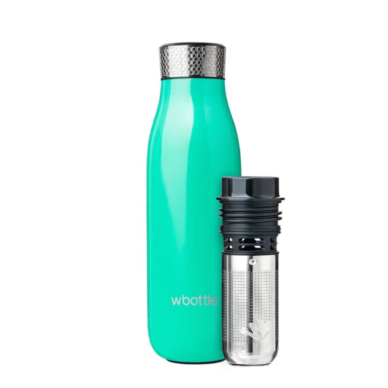 01LIV x wbottle 500ml不銹鋼雙層真空茶滤防漏保溫瓶環保杯綠色