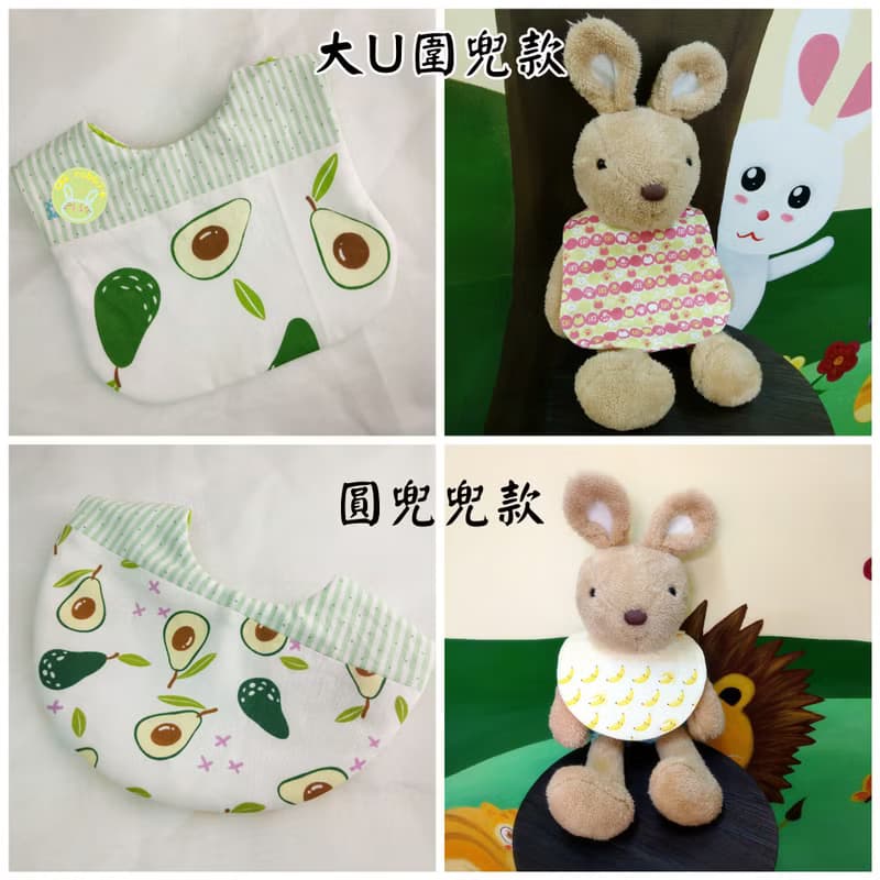 音樂乳牛-2色可選。圍兜 (可繡名字)