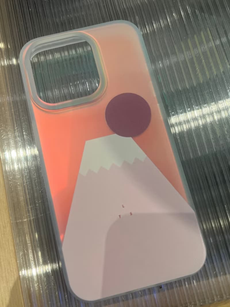 幻彩全包手機殼 | 粉紅色Fuji Mountain 富士山圖案 Phone case