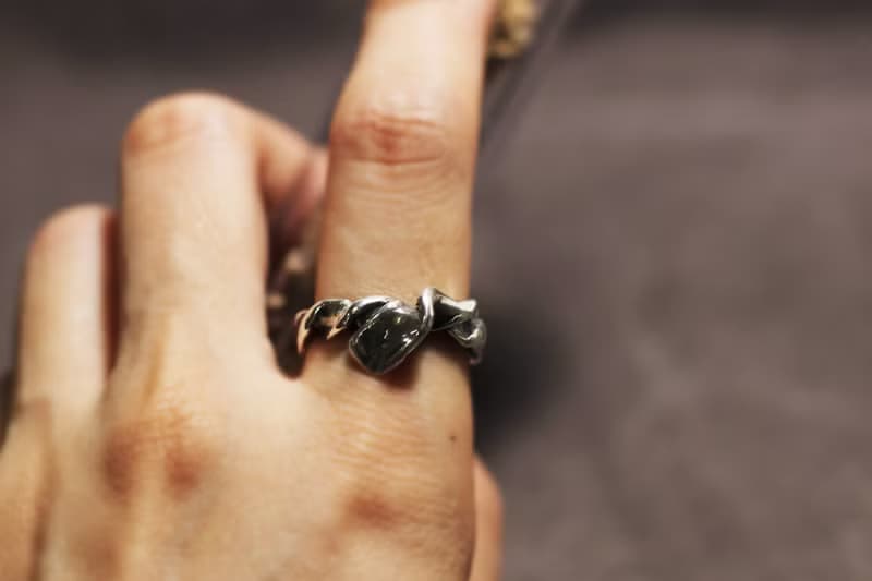 線條系列-抽象麻花925銀戒