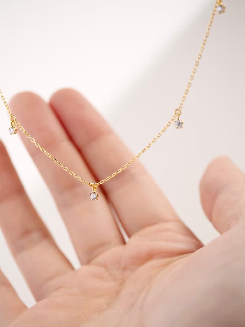 【新品】Bloomy  │ 小花鑽項鍊 輕珠寶 純銀項鍊