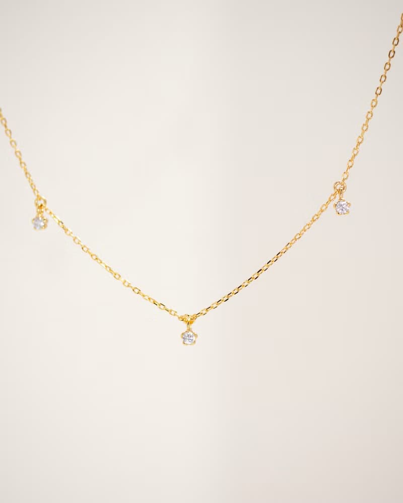 【新品】Bloomy  │ 小花鑽項鍊 輕珠寶 純銀項鍊