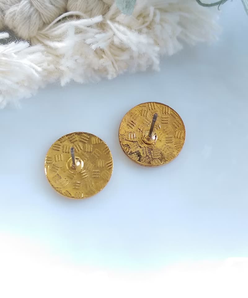 Vintage Jewelry 西洋古董飾品 景泰藍 紫玫瑰 小巧 針式耳環