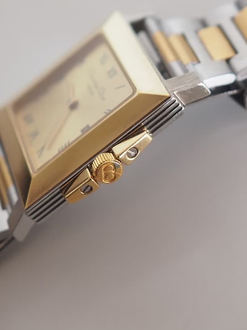 Christian Dior ディオール スクエア ウォッチ 腕時計 シルバー ゴールド コンビ ユニセックス ヴィンテージ