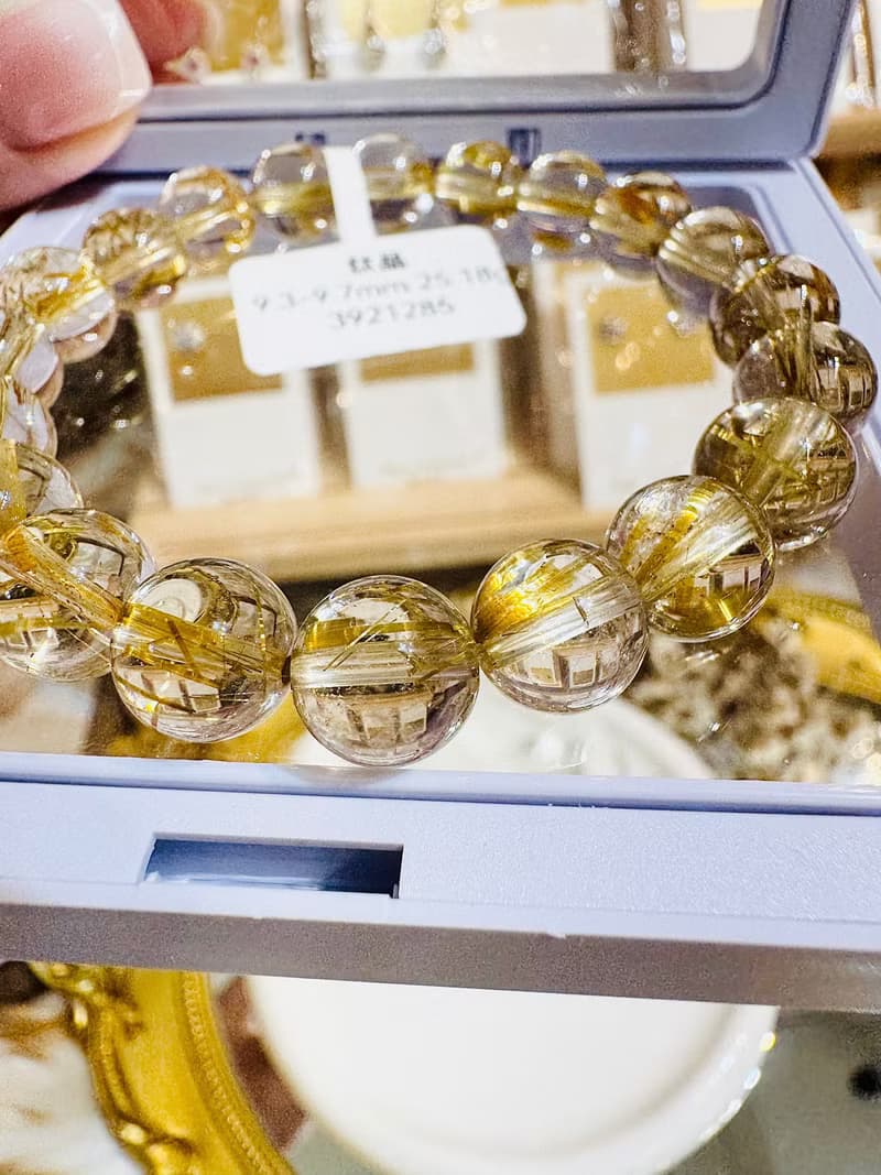 天然輕透料黃金厚板鈦金鈦晶9.3-9.7mm25.18g事業避邪招財陽氣旺