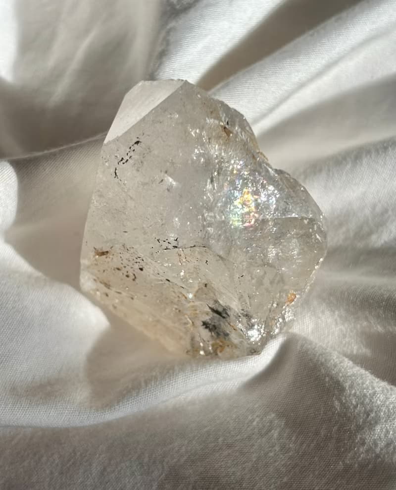 大粒爆彩 印記閃靈鑽 骨幹 骸骨 水晶原礦 閃靈鑽 天然原石 水晶