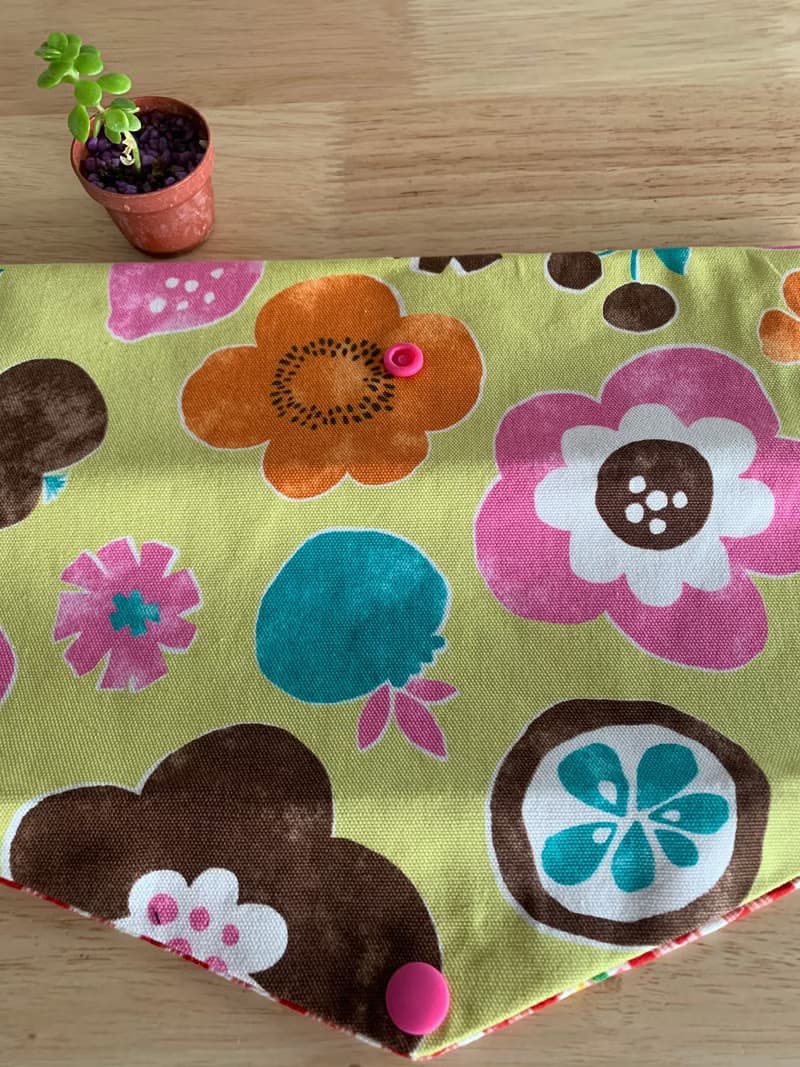 文青風環保纯棉筷袋 開心花兒 芥末黃 浪漫 日本 潮物 收纳 手作
