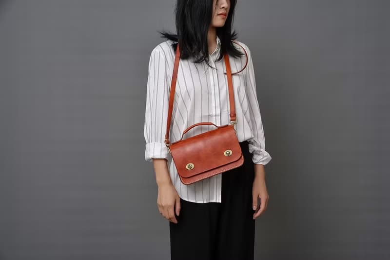 【切線派】小眼睛 手工真皮小公文包女包单肩斜挎包小方包手拿包