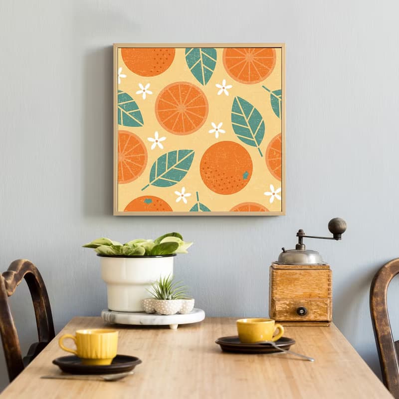 橙香洋溢- 橘子/掛畫/喜氣吉利/佈置/牆面裝飾/複製畫/電繪