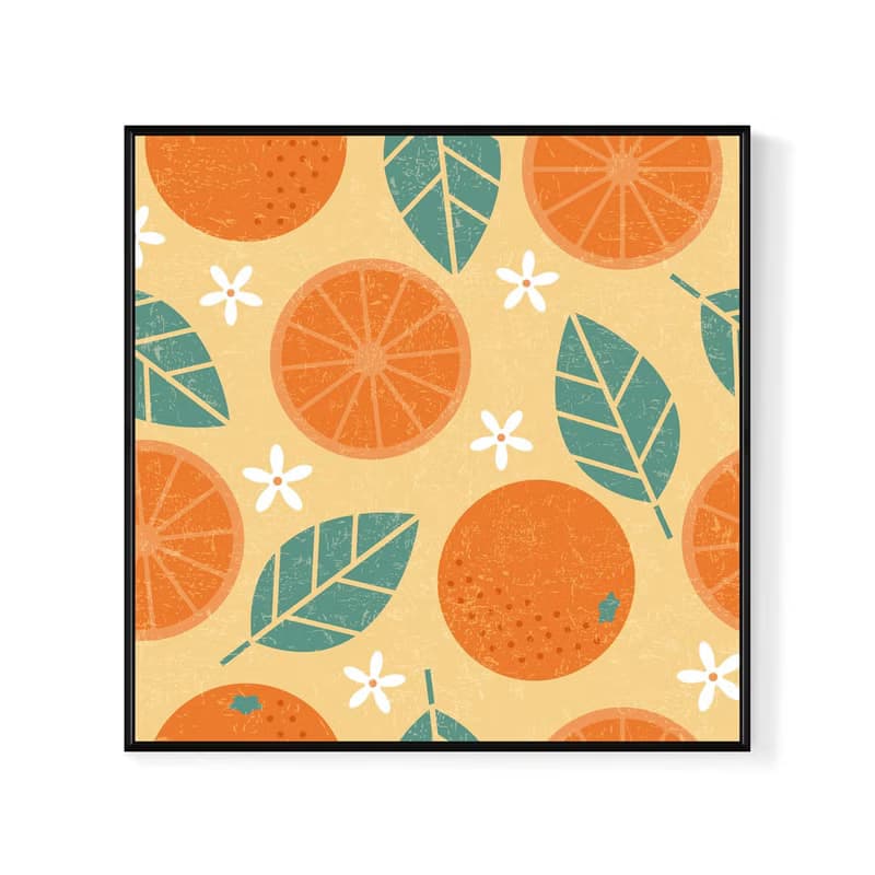 橙香洋溢- 橘子/掛畫/喜氣吉利/佈置/牆面裝飾/複製畫/電繪