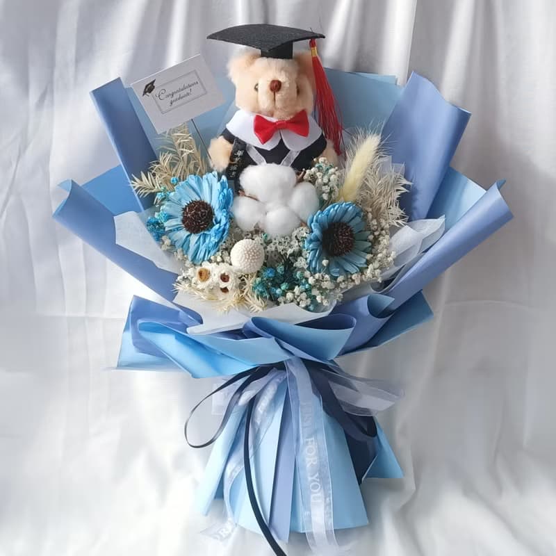 【熊愛你】畢業花束 五色 /畢業禮物/永生花/乾燥花