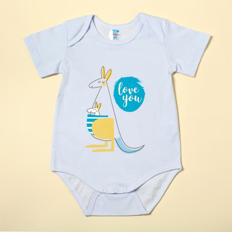LoveYou-純棉小袋鼠嬰兒包屁衣/連身衣(短袖短褲)-寶寶新生兒MIT