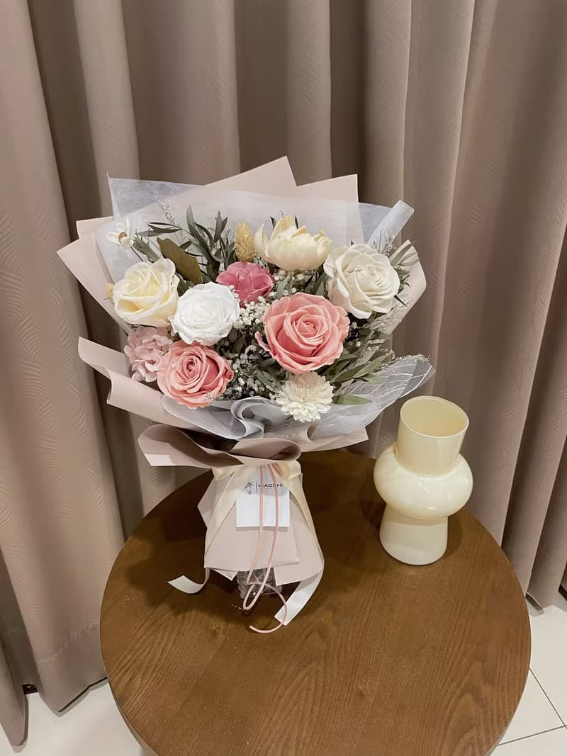 永生玫瑰花束 情人節花束 告白花束 求婚花束