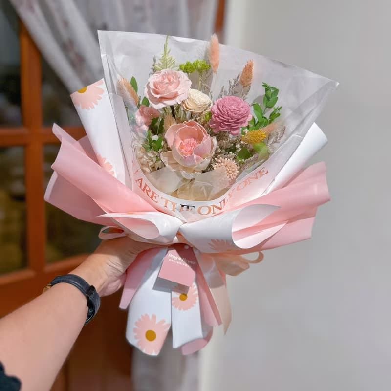 FengFlower 【清晰小花兒乾燥花束】乾燥花/永生花/送禮