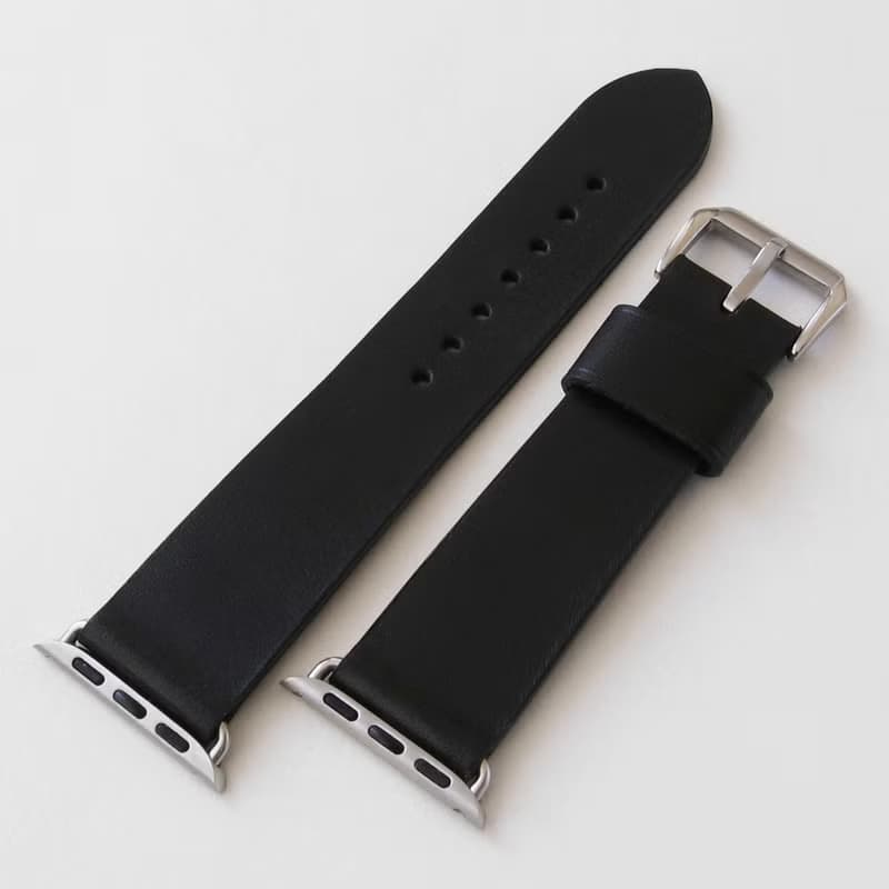 蘋果手錶表帶。黑色。真皮手工製作。任何尺寸。