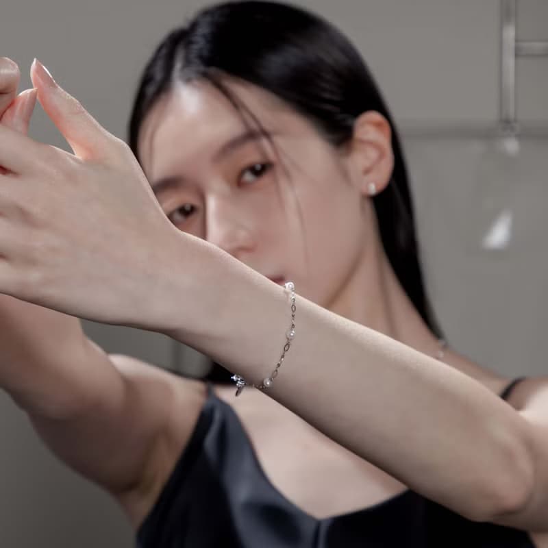 【送禮推薦】優雅。葉型珍珠手鍊