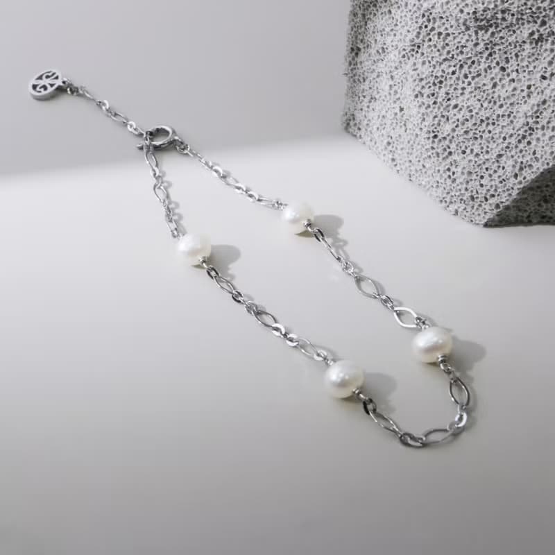 【送禮推薦】優雅。葉型珍珠手鍊