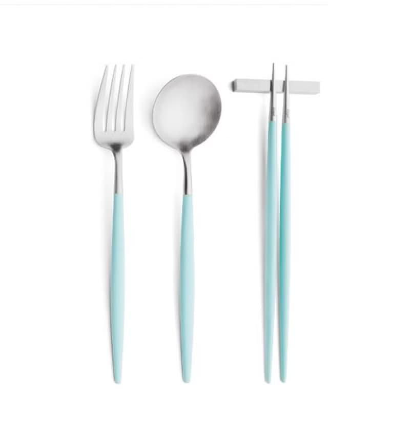 葡萄牙 Cutipol  GOA   蒂芬妮銀  中餐三件組(叉匙筷子組)