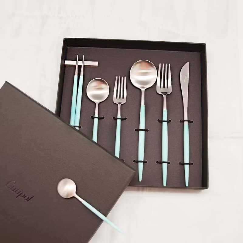 葡萄牙 Cutipol  GOA   蒂芬妮銀  中餐三件組(叉匙筷子組)