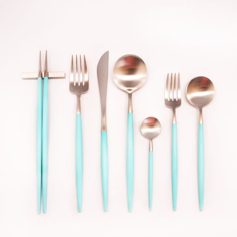 葡萄牙 Cutipol  GOA   蒂芬妮銀  中餐三件組(叉匙筷子組)