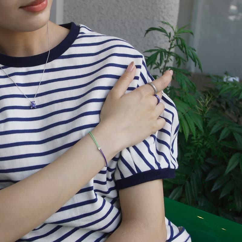 LA LIGNE ASSCHER FIL BRACELET BLUE APPLE