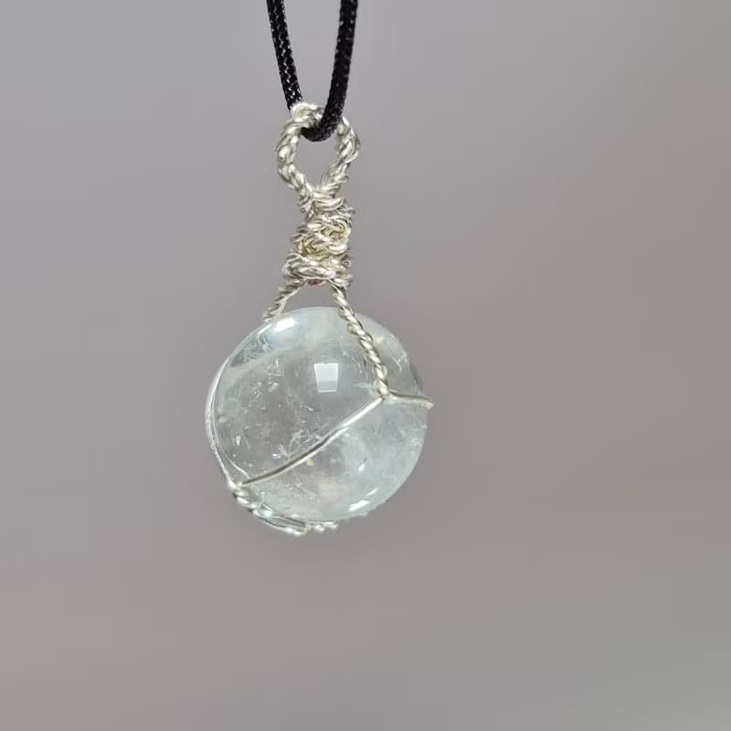 •轉轉水晶球• 綠水晶 石來運轉 水晶吊墜/包掛 手作水晶球籠