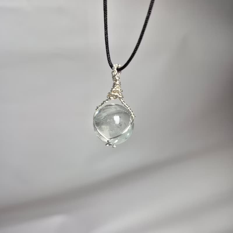 •轉轉水晶球• 綠水晶 石來運轉 水晶吊墜/包掛 手作水晶球籠