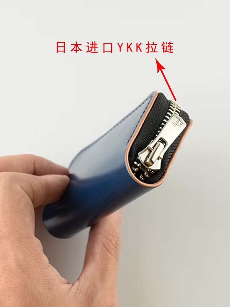 拉鏈車鑰匙包多車型通用迷你鑰匙收納包多功能零錢包馬臀皮手作