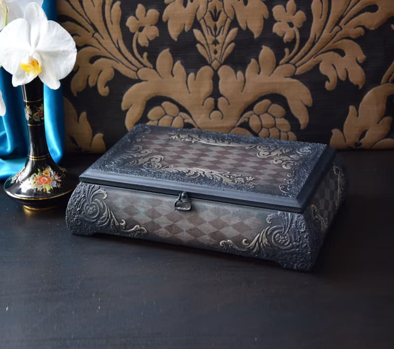 Gift for Him Wooden Watch Box Goth Decor Personalized Custom watch box