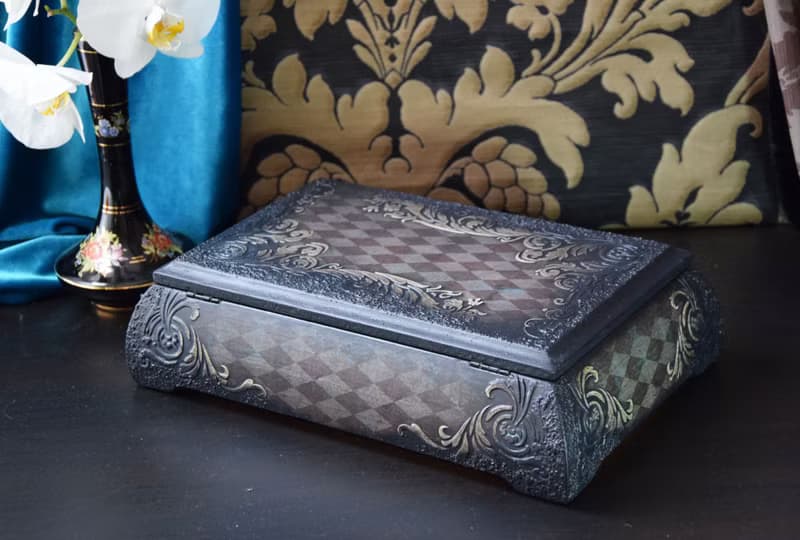 Gift for Him Wooden Watch Box Goth Decor Personalized Custom watch box