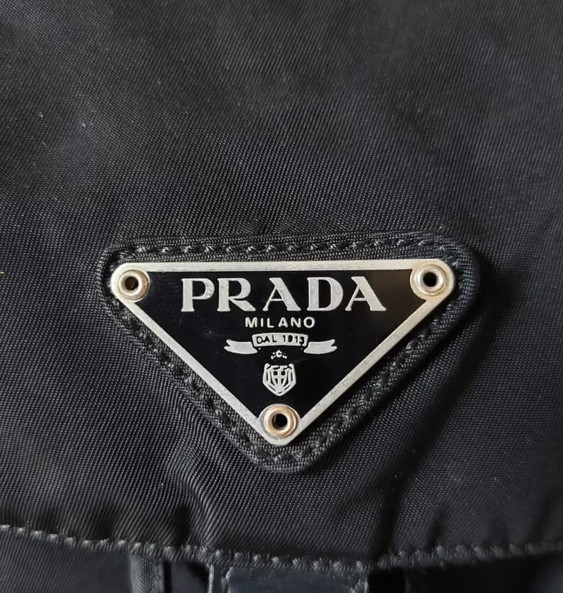 絕版古董品 Prada黑色銀標尼龍雙肩包 後背包 背囊 中古包 二手包