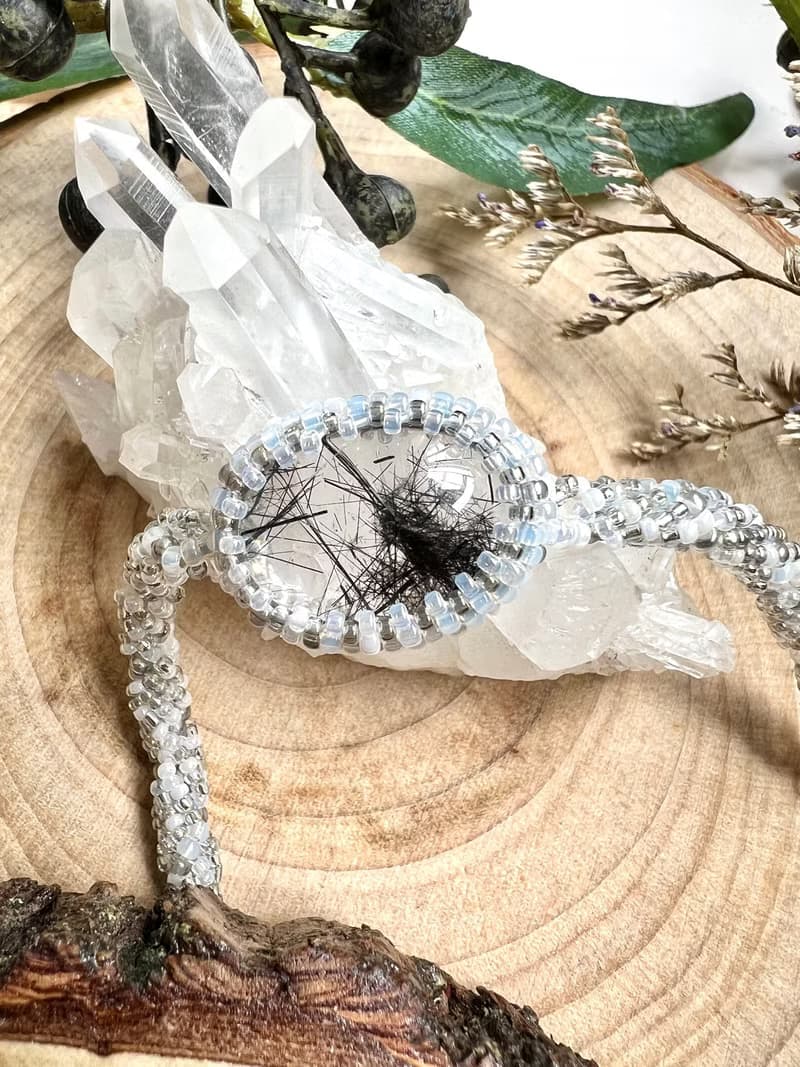 黑髮晶 簡約 串珠手鏈