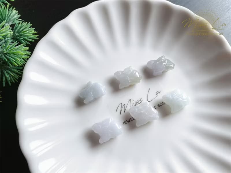 天然緬甸玉翡翠 翡翠兔 心想事成 吉祥如意 手繩 禮物 手鍊 小資