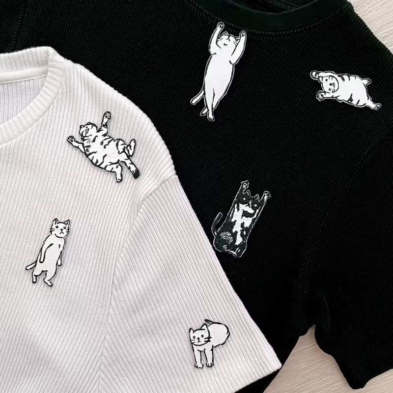 【人類貓貓】簡約風格|燙貼|刺繡貼紙|撕開即貼