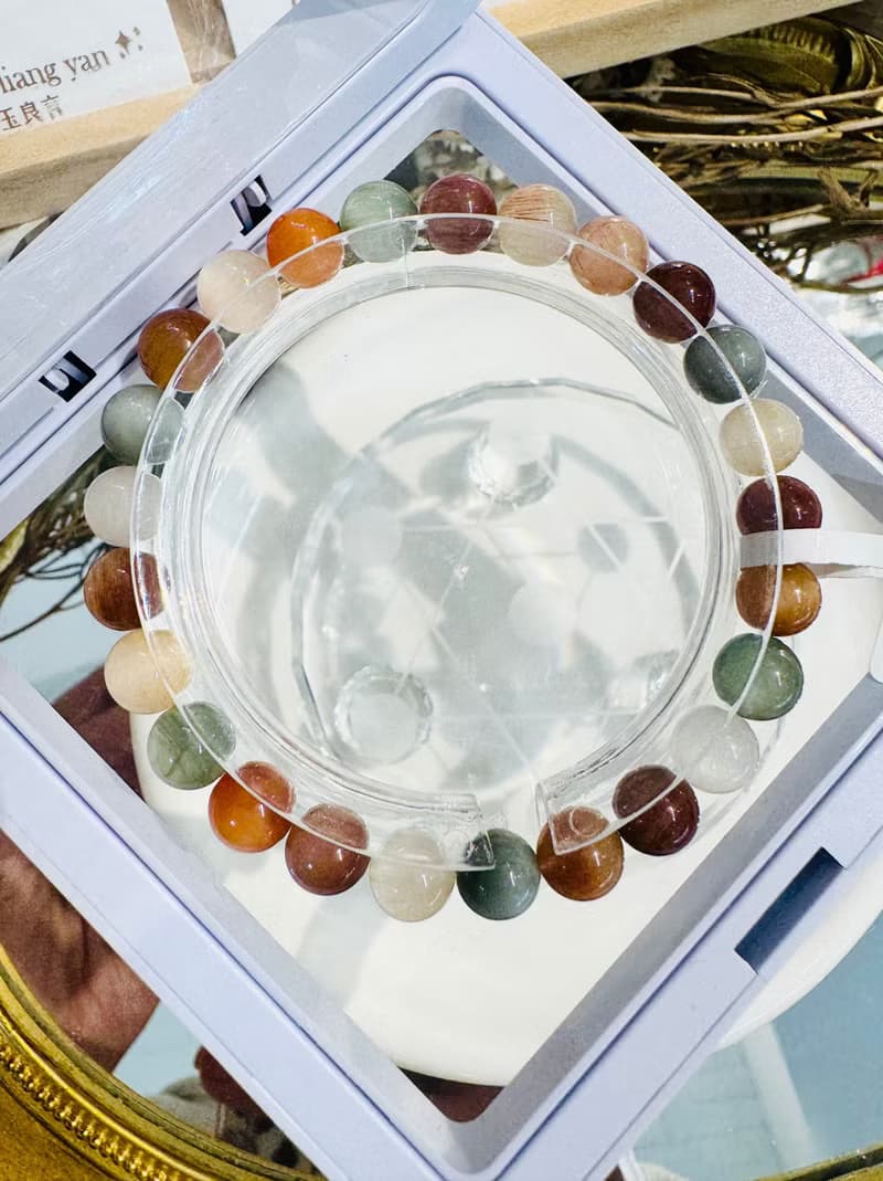 小資本滿順彩兔毛水晶7.5mm14.84g滿毛順髮強光正向積極遠離負面