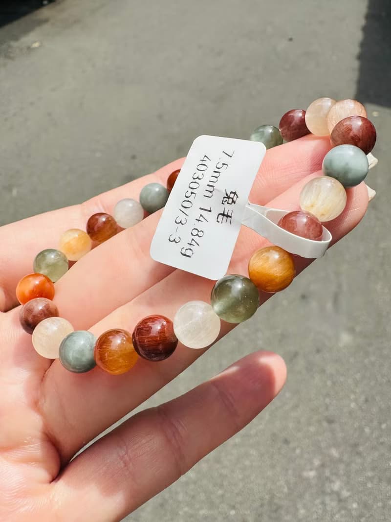 小資本滿順彩兔毛水晶7.5mm14.84g滿毛順髮強光正向積極遠離負面